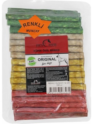 Hepta Collection Esca Food Munchy Çubuk Renkli Ince 12 Santimetre 100'LÜ Köpek Ödül Maması
