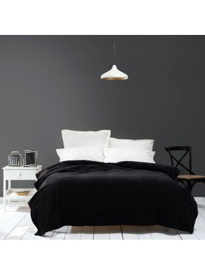 Hepta Collection Home Joena Siyah Çift Kişilik Battaniye