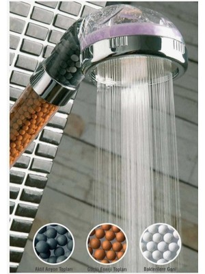 Delixa Arıtmalı Boncuklu Tasarruflu Duş Başlığı El Duş