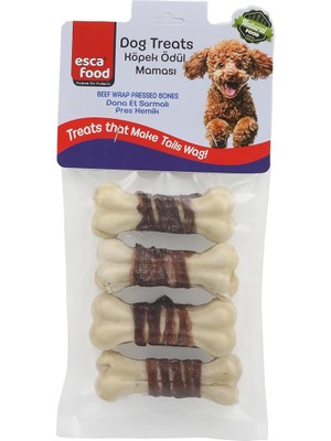 Hepta Collection Esca Food Dana Etli Pres Kemik 7 Santimetre 25 Gram 4'lü Köpek Ödül Maması