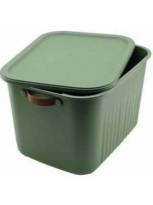 Hepta Collection Suwors 20LT Kapaklı Organizer – Dayanıklı Plastik Saklama , Yan Kulplu, Renkli Büyük Boy Depolama (4