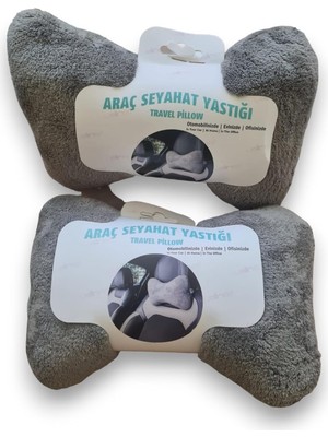 Delixa Kemik Boyun Yastık 2'li Gri