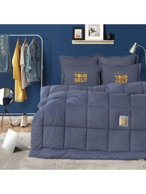 Hepta Collection Home Motto Comfort Tek Kişilik Uyku Seti Indigo