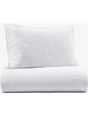 Barine Serenity Kapitoneli Keten Yastık Kılıfı Beyaz