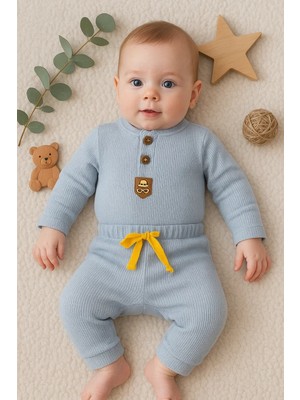 İsmiyle Al New Waffle Çıtlı Düğmeli 2'li Mevsimlik Takım