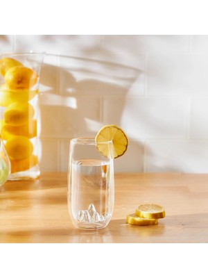 Hype Store Emsan Globe Çift Cidarlı Volkan Uzun Bardak, 380 Milliliters