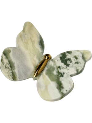 Lara Decor Yeşil Mermer Kelebek Obje