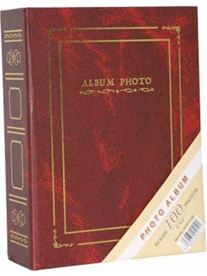 Hype Store Rabsev 10X15CM 100 Fotoğraf Kapasiteli Ciltbezli Lüks Fotoğraf Albümü (Bordo)