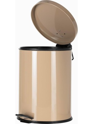 Hype Store Orret Home Bambu Kapaklı Metal Çöp Kovası – Hidrolik Sistemli Yavaş Kapanma Özellikli, Pedallı, Bany