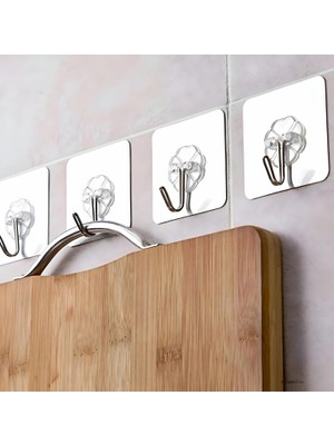 Hype Store Kyrotech Kendinden Yapışkanlı Şeffaf Askı Askılık Havluluk 5'li Set