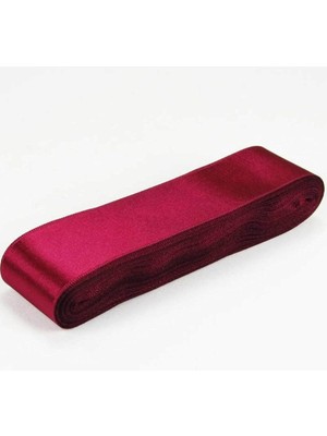 Hype Store Parti Vitrini Bordo Renk Saten Kurdela 4 Cm. x 10 Metre (Bordo)