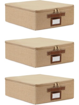 Hype Store Ocean Home Textile 3'lü Küçük Boy Jüt Destekli Hurç Set 31 x 38 x 12 cm