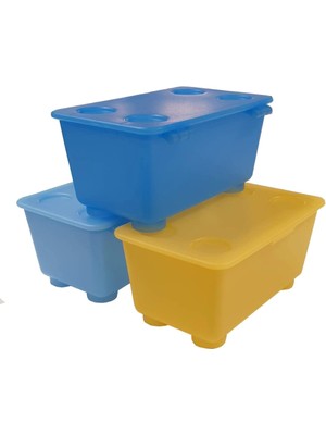 Hype Store Glis Kutuları Kapak Mavi, Yeşil ve Beyaz; 3 Adet