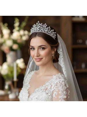 Sibelle Tasarım Kraliçe Tacı, Prenses Taç, El Yapımı Boncuk Taç,tasarım Gelin Tacı