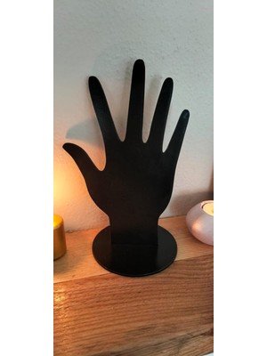 Hepta Collection Perka Tasarım Takı Standı El Motifli Lazer Kesim Ahşap Dekor