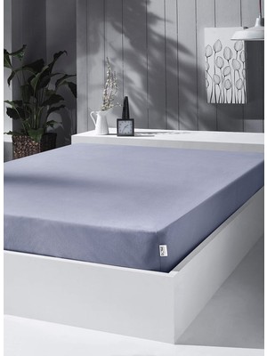 Delixa Kobe Home Örme Penye Lastikli Çarşaf, Çift Kişilik, Açık Gri, %100 Pamuk 130 G/m2