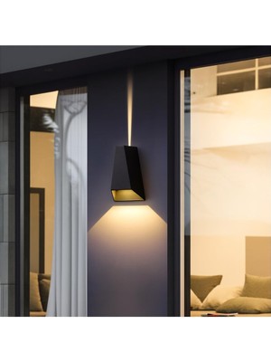 Delixa Malta 6W Çift Taraflı LED Aplik – 3200K Sıcak Işık, 220V, 350 Lümen, IP54 Su Geçirmez, 110X175 Mm, 1