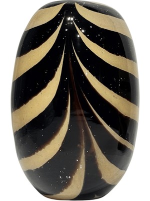 Lara Decor Nayra Siyah Desenli Cam Vazo Büyük Boy