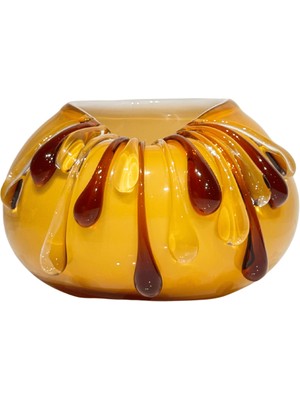 Lara Decor Sarı-Amber Damla Vazo