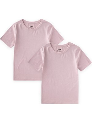 Cigit Ikili Kısa Kollu Atlet 2-9 Yaş Pudra