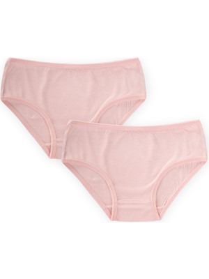 Cigit Ikili Biyeli Slip Külot  2-9 Yaş Pudra Pembe