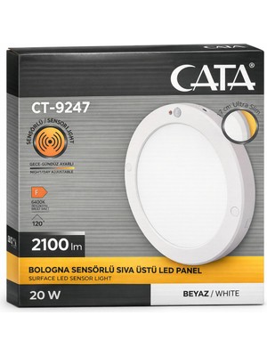 Cata CT-9247 Sensörlü Sıva Üstü Tavan Armatürü