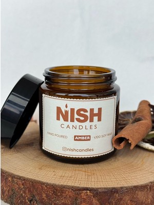 Hepta Collection Amber Kokulu DOĞAL%100 Soya Mumu Amber Cam Kavanozda