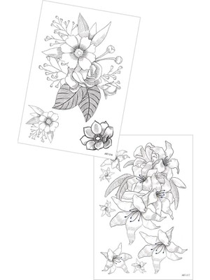 Delixa 2'li Geçici Dövme Seti,geçici Tattoo,vücut Dövme,kol Bilek Dövme,boyun Dövme,sırt Dövme