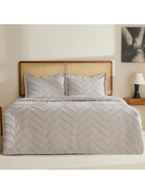 Hepta Collection Home Arlina Geo Tek Kişilik Yatak Örtüsü Takımı Gri