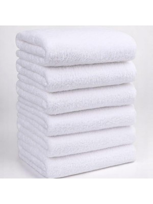 Hepta Collection 6'lı Beyaz Banyo Havlusu - 70X140 Cm, 490 GR,%100PAMUK, Spa ve Otel Havlusu, Günlük Kullanıma Uygun