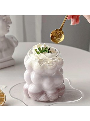 Hype Store Isıya Dayanıklı Borosilikat Üzüm Boncuk Şekilli Bardak Kahve ve Sunum Bardağı Borosilikat Bardak