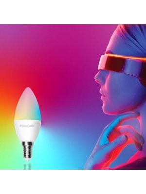 Delixa Panasonic LED Akıllı Bluetooth Wi-Fi Rgb E14 Lamba 4,9W