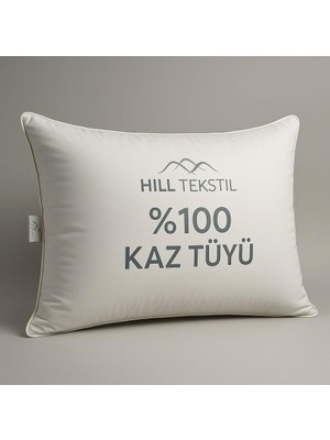 Hype Store Tekstıl %100 Kaz Tüyü Yastık 20 Gıdık (Alçak Yatış) 50X70 Elizza - Biyeli