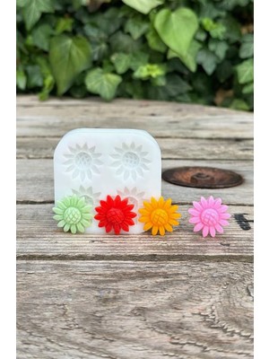 Hepta Collection Rufus Concept Ayçiçeği Dörtlü Mum Kalıbı (Silikon)