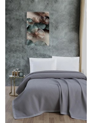 Hype Store Klimalı PIKE,%100 Pamuk Petekli Pike, Dörtmevsim Pike Çift Kişilik 220X240-GRI