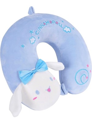 Delixa Tucklebery Yumuşak ve Konforlu Boyun YASTIĞI%100 Visko, Kids Figürlü Seyahat Yastığı (Mavi)