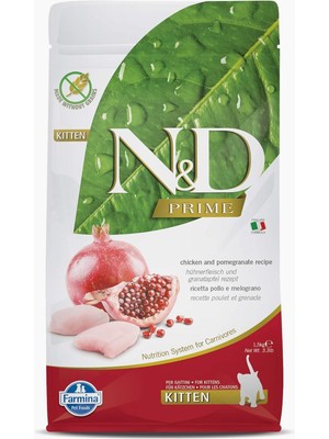 Delixa N&d Prime Kuru Kedi Maması, Tahılsız, Tavuk ve Narlı, Yavru Kedi, 1.5 kg