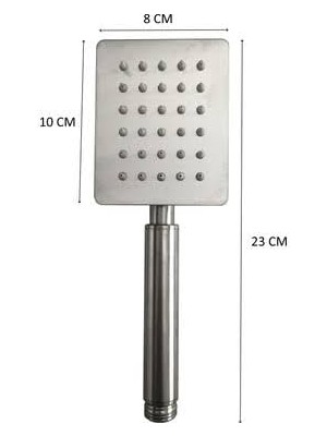 Delixa Paslanmaz 304 Çelik Duş Başlığı-Darbeye Düşmeye Kırılmaya Dayanır-Kirece Dirençli-Kolay Monta Duş Ba