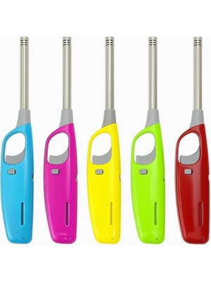 Delixa Suwors 2’li Uzun Mutfak Çakmak Seti – Renkli Gazlı Ateşleme Çakmak, Ocak, Barbekü, Mum ve Kamp Için