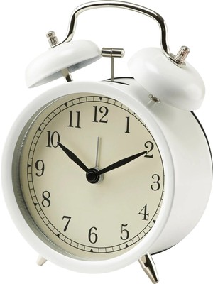 Hype Store Dekad Analog Nostalji-Alarmlı Saat Çanlar Çalar Saat ile Metal Kasa ve Ön Cam – G x D x Y 10 x 6 x 1