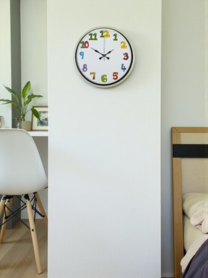 Norino 36 cm Krem Çocuk Odası Duvar Saati