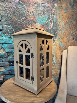 Büyük Boy Ahşap Fener 60X30X30