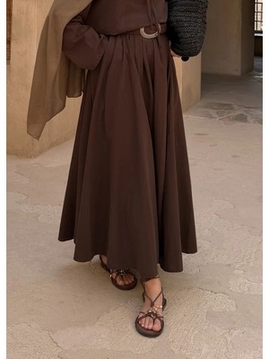 Moda Aksa Etek %100 Keten Etek Lahve