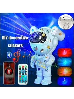 Normadia Starry Projector Gece Lambası, Galaksi ve Yıldız Işıklandırma, Bluetooth Hoparlör