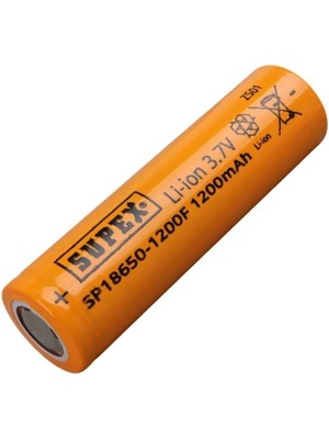 Supex 18650 3.7V 1200MAH Li-Ion Pil (Başsız)
