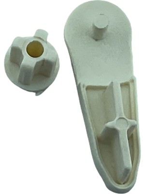 MorPerde Zebra Perde Krem Etek Tıpa Takımı (Üçgen + Yuvarlak)