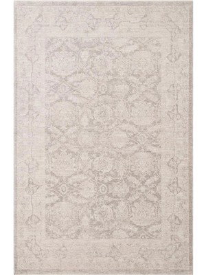 Eko Halı Shıraz Shr 01 Grey Vintage Tarzlı Yumuşak Dokulu Modern Makine Halısı