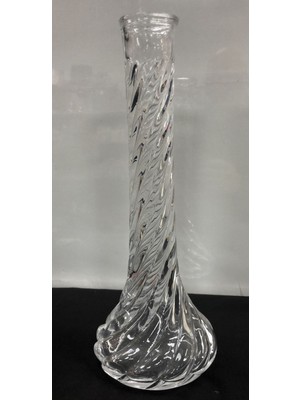 Lebron Zarif Burgu Detaylı Şeffaf Cam Vazo