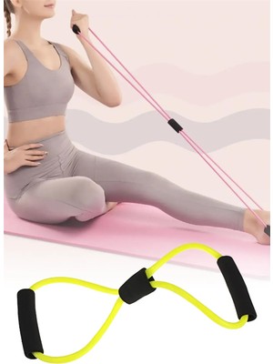 Omilife Pilates Direnç Lastiği Yoga Squat Egzersiz Aleti El Kol Kas Güçlendirme Aparatı