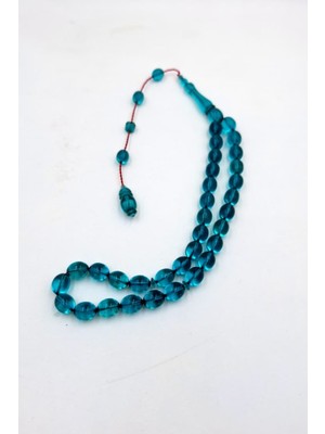 İbrahim Altıntaş Arpa Kesim Su Yeşili Kehribar Tespih – Usta Işçilik, Koleksiyonluk Şık Tasarım